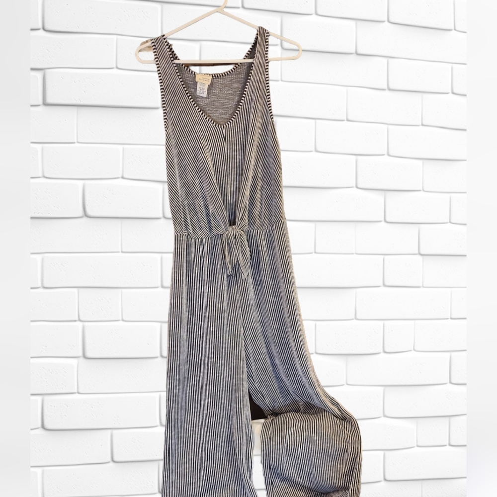 Caution to the wind size medium striped jumpsuit - Picture 1 of 5